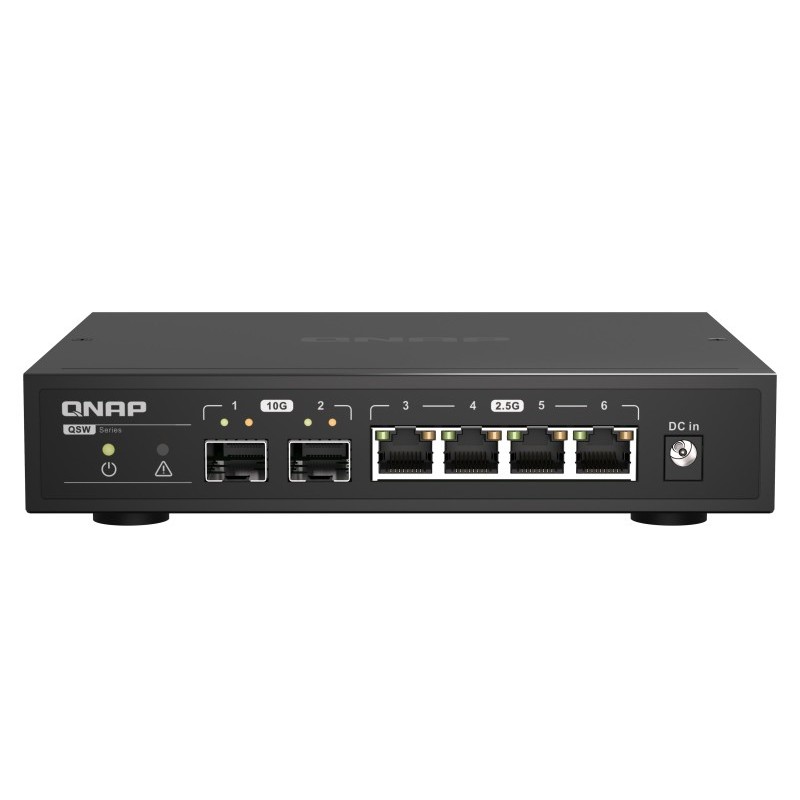 QSW-2104-2S - Switch - unmanaged - 2 x 10 Gigabit SFP+ + 4 x 2.5GBase-T